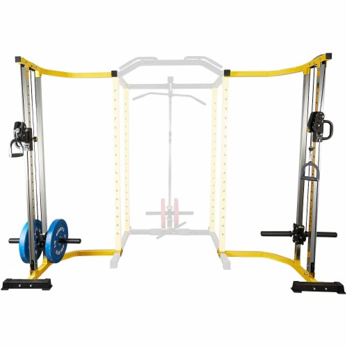 HulkFit Cable Crossover Attachment with Pulley System for Power Cages Yellow 1 Piece Harris Teeter