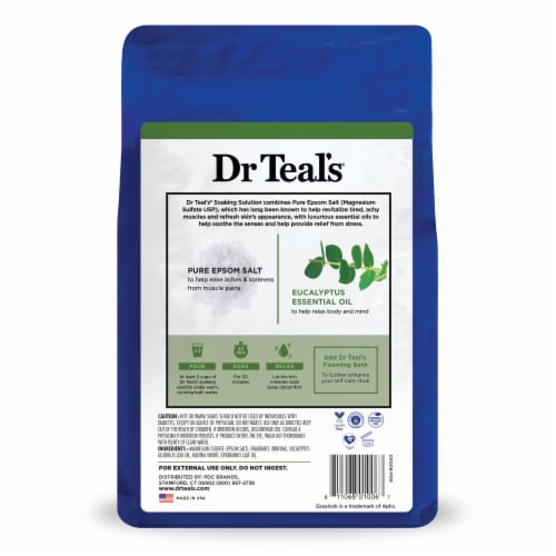 Dr Teal's® Eucalyptus & Spearmint Pure Epsom Salt Bath Soak Perspective: back