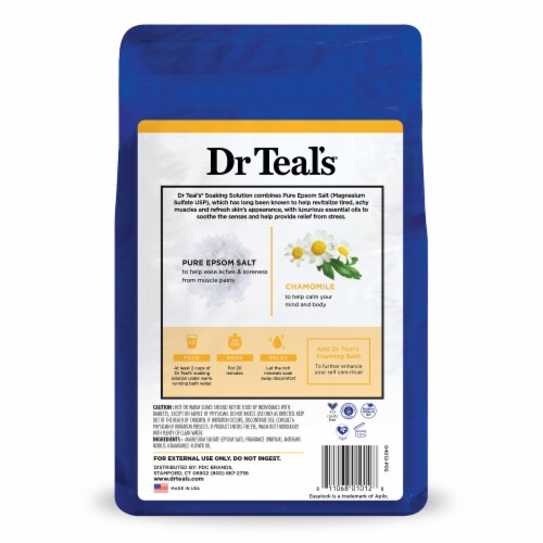Dr Teal's® Comfort & Calm Epsom Salt Magnesium Soak with Chamomile Essential Oil Perspective: back