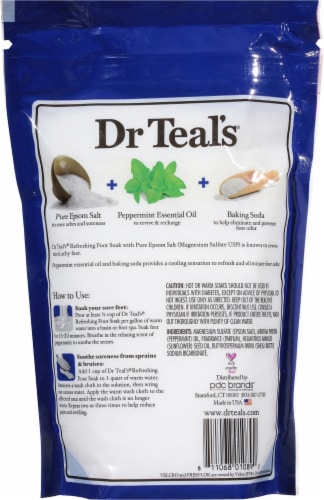 Dr Teal's® Cooling Peppermint Epsom Salt Refreshing Foot Soak Perspective: back