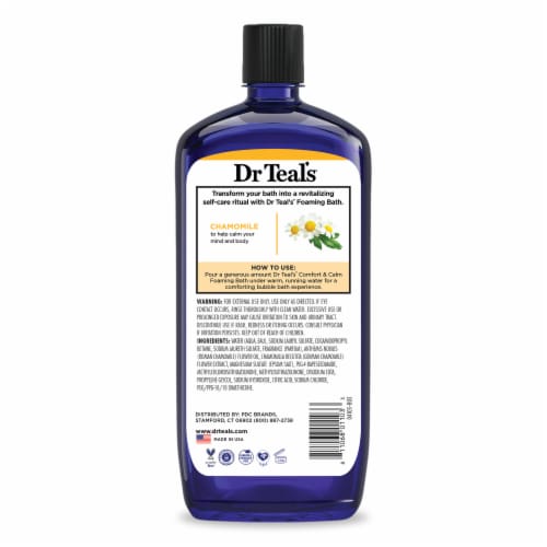 Dr Teal's® Comfort & Calm Pure Epsom Salt Foaming Bath Wash Perspective: back
