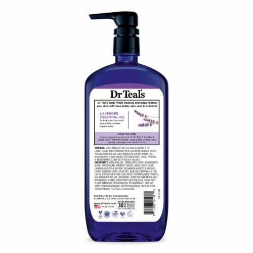 Dr Teal's Pure Epsom Salt Soothe & Sleep Lavender Body Wash Perspective: back