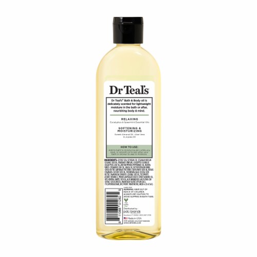 Dr Teal's® Relax & Relief Bath & Body Oil with Eucalyptus & Spearmint Perspective: back