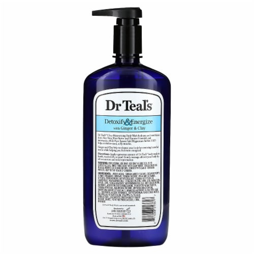 Dr Teal's Pure Epsom Salt Body Wash, Detoxify & Energize 24 oz Perspective: back