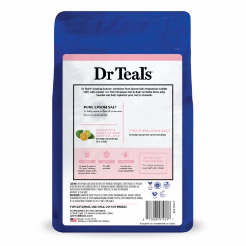 Dr Teal's® Restore & Replenish Pink Himalayan Mineral Soak Perspective: back