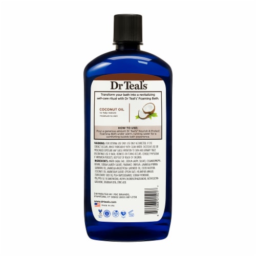 Dr Teal's Coconut Oil Foaming Bath With Pure Epsom Salt Perspective: back