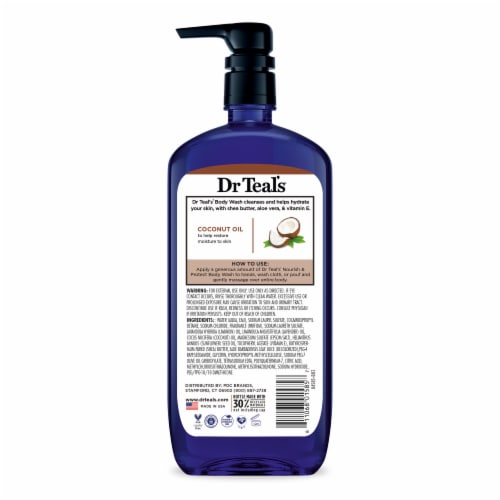 Dr Teal's® Nourish & Protect Coconut Oil Pure Epsom Salt Body Wash Perspective: back