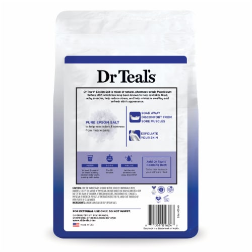 Dr Teal's® Unscented Pure Epsom Salt Perspective: back