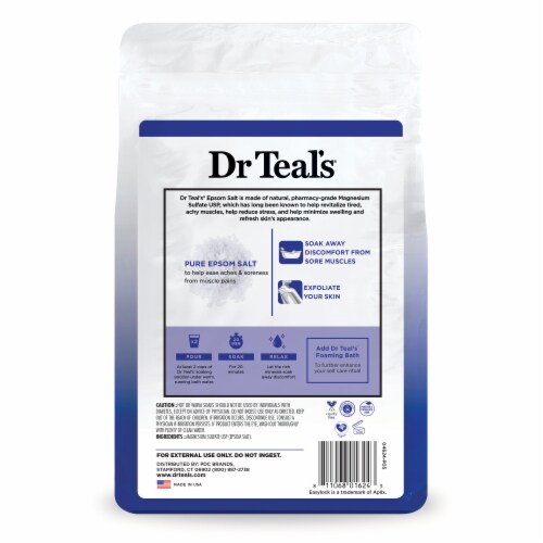 Dr Teal's® Unscented Pure Epsom Salt Perspective: back
