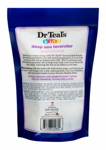 Dr Teal's Kids Bath Time Lavender Scented Bath Bombs Perspective: back