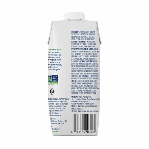 Kate Farms® Standard 1.4 Oral Supplement Plain Perspective: back