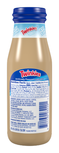 Hostess® Ready To Drink Twinkie® Latte Iced Coffee Bottle Perspective: back