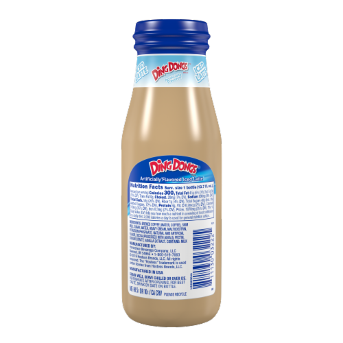 Hostess® Ready To Drink Ding Dongs® Latte Iced Coffee Bottle Perspective: back