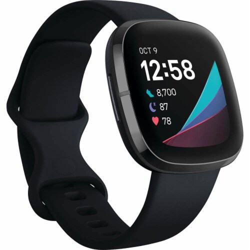 Fitbit Sense - Carbon / Graphite Perspective: back