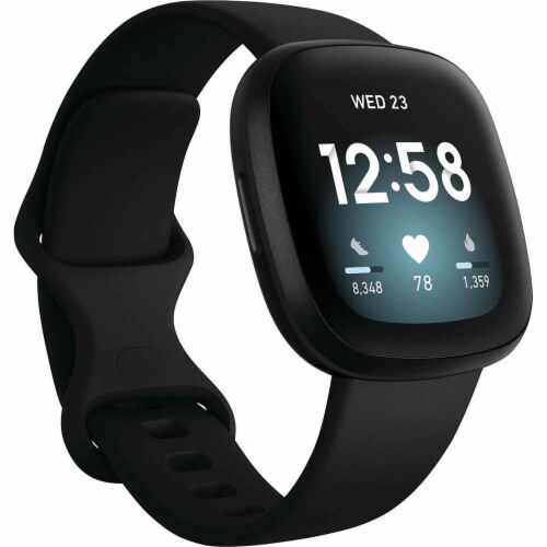 Fitbit Versa 3 in Black Perspective: back