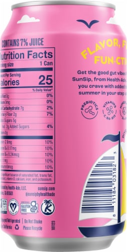 Health-Ade® SunSip™ Raspberry Lemonade Soda Can Perspective: back