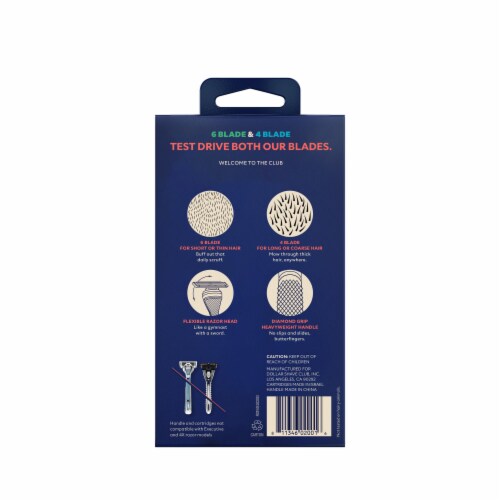 Dollar Shave Club Men's Razor Includes Handle Blade Cartridge and Blade Cartridge Perspective: back