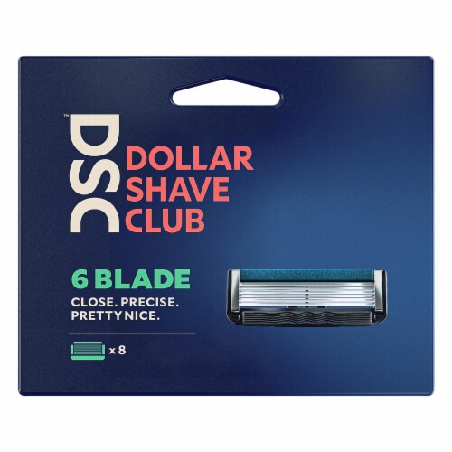 Dollar Shave Club Men's Razor Six-Blade Razor Refills Perspective: back