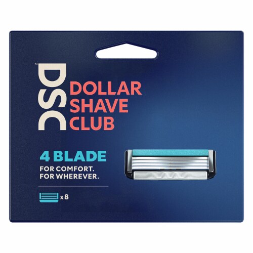 Dollar Shave Club Men's Razor 4-Blade Razor Blade Refill Perspective: back