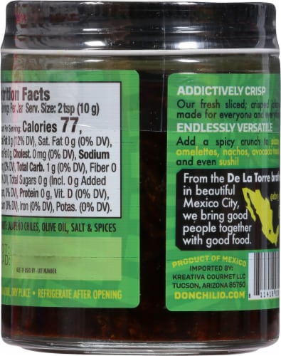 Don Chilio® Jalapeno Chili Crisps™ Perspective: back