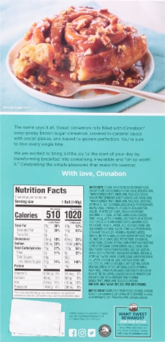 Cinnabon Ooey-Gooey Caramel Pecan Cinnamon Sweet Rolls Perspective: back