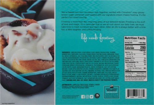 Cinnabon® Frosted CinnaSweet Swirls Cinnamon Swirl Rolls Perspective: back