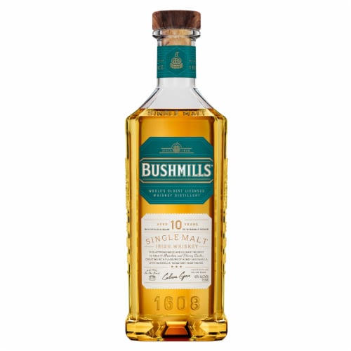 Bushmills 10 Year Irish Whiskey Perspective: back