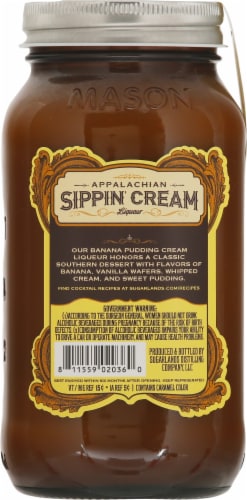 Sugarlands Distilling Co. Appalachian Sippin' Cream Banana Pudding Liqueur Perspective: back