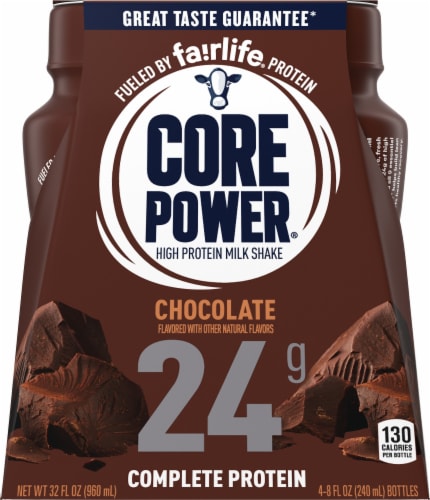 Core Power Chocolate High Protein Milk Shakes Perspective: back