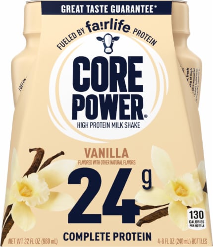 Core Power® Vanilla High Protein Milk Shakes Perspective: back
