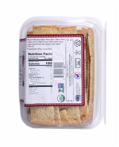 Firehook Organic Everything Artisan Baked Crackers 5.5 oz Perspective: back