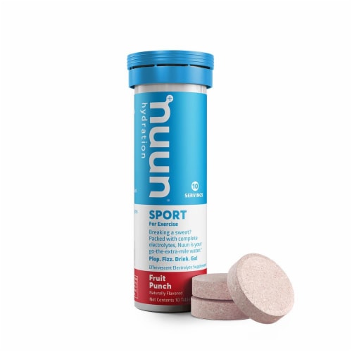 Nuun Sport Fruit Punch Electrolyte Supplement Water Enhancer Tablets Perspective: back