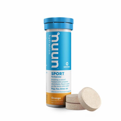 Nuun Sport Orange Electrolyte Supplement Water Enhancer Tablets Perspective: back