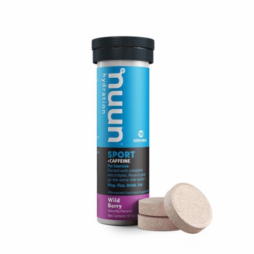 Nuun Sport + Caffeine Wild Berry Beverage Enhancer Tablets Perspective: back