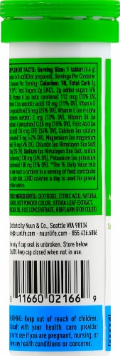 Nuun Hydration Blueberry Pomegranate Effervescent Vitamin Supplement Tablets Perspective: back