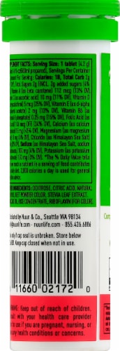 Nuun Hydration Strawberry Melon Effervescent Vitamin Supplement Tablets Perspective: back