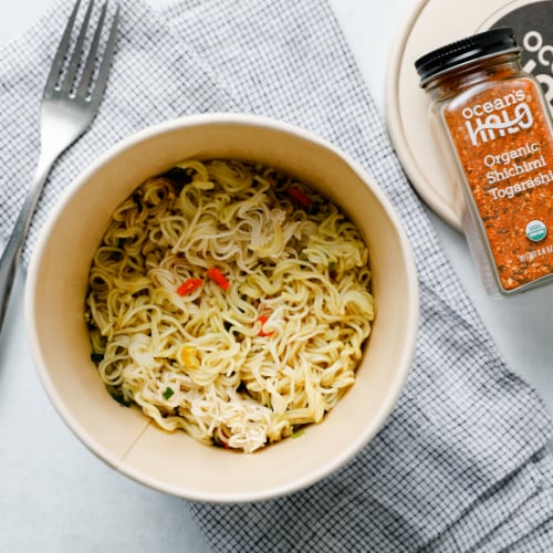 Ocean's Halo Vegan Beef Big Noodle Bowl Perspective: back