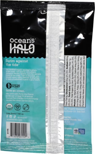Ocean's Halo® Sea Salt Seaweed Snack Perspective: back