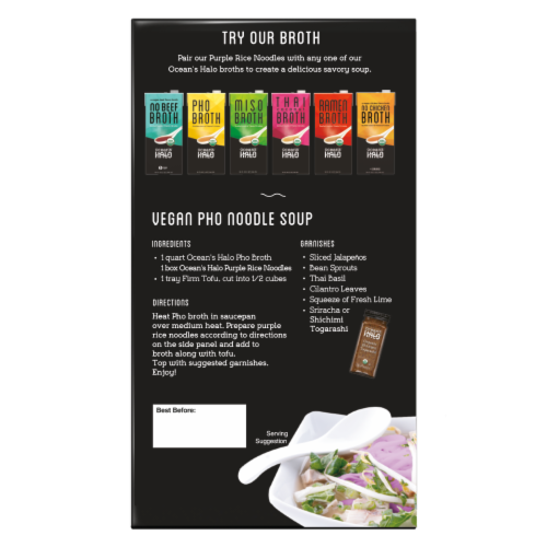 Ocean's Halo® Organic Purple Rice Noodles Perspective: back