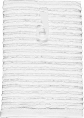 MUKitchen® White Cotton Ridged Dishcloth Perspective: back
