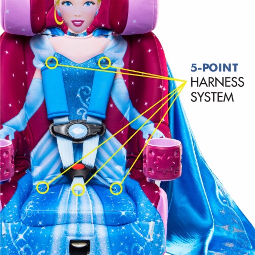 5 point harness booster seat with latch system top