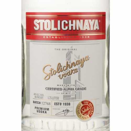 Stolichnaya Vodka Perspective: back