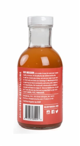 Glory Bucha Strawberry Fields Kombucha Perspective: back