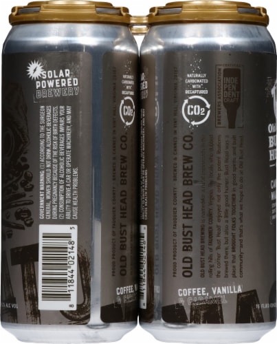 Old Bust Head Brew Co. Caramel Macchiato Stout Perspective: back