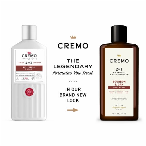 Cremo Bourbon Oak 2 In 1 Shampoo & Conditioner Perspective: back