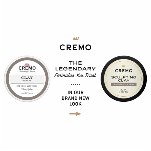 Cremo High Hold & Matte Finish Sculpting Hair Clay Perspective: back