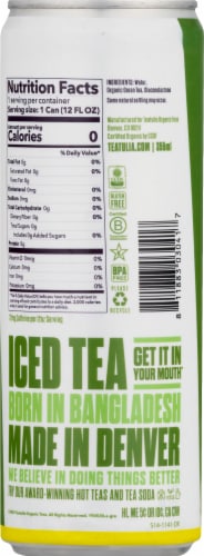Teatulia® Organic Easy Green Cold Brew Iced Tea Perspective: back