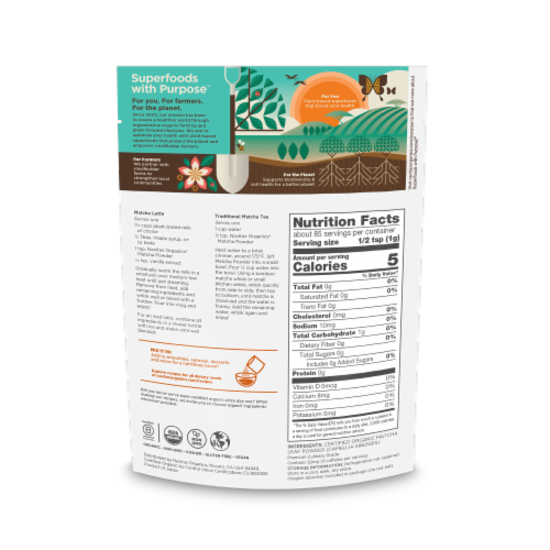 Navitas Organics Matcha Powder Perspective: back