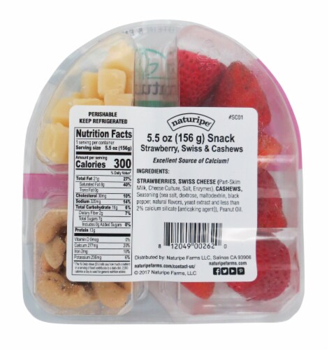 Naturipe Rich & Savory Strawberries Roasted Salted Pistachios & Mild Gouda Cheese Snack Perspective: back