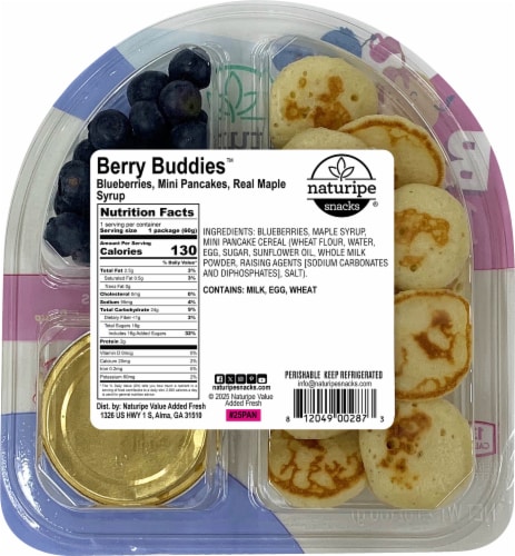 Naturipe Snacks® Berry Buddies™ Berries & Pancakes Perspective: back